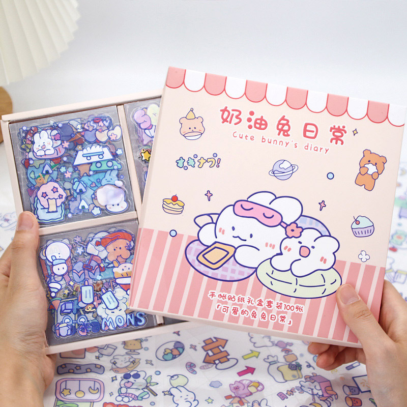 

Cute Bunnys Diary Deco Stickers Collection Box Set