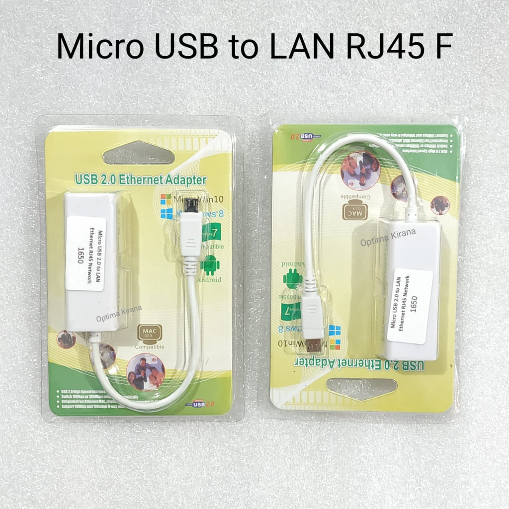 MICRO USB TO LAN RJ45 PORT Ethernet 10/100 Mbps Network Adapter