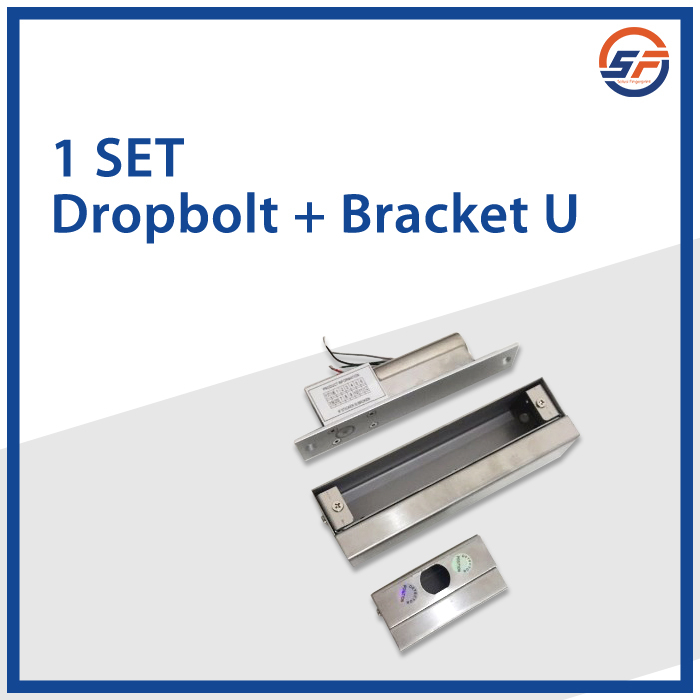 Dropbolt Satu Set / Drop Bolt Pintu Kaca Frameless + BRACKET