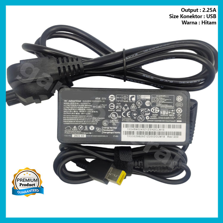 Adaptor Charger Ori Lenovo Ideapad S210 S205 S206 S215 20V 2.25A