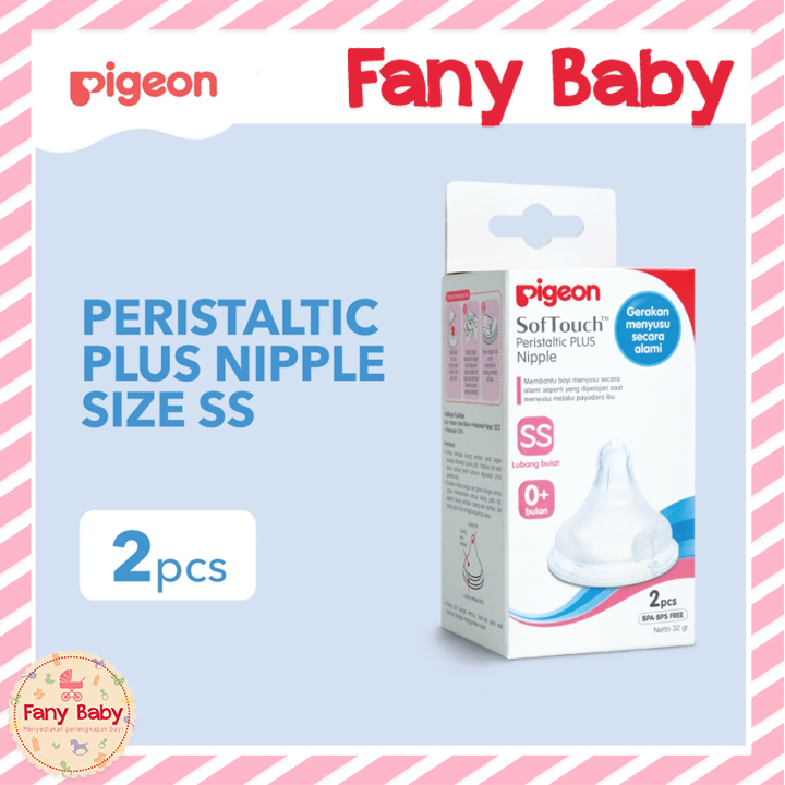 PIGEON NIPPLE PERISTALTIC PLUS SS ISI 2PCS