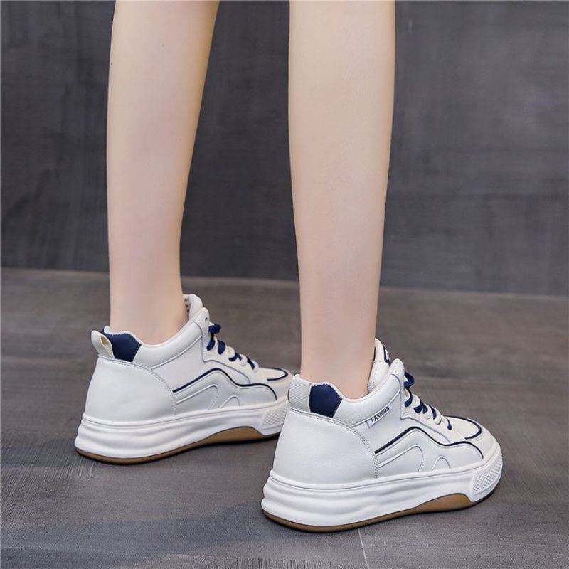 Sepatu wanita TMT 37-40 putih biru Sneakers olahraga sport lari gym outdoor casual murah Medan Sumatera utara