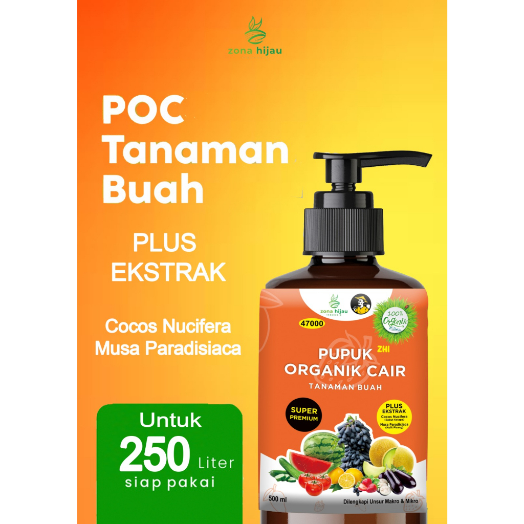 TERBARU Pupuk Organik Cair POC untuk Tanaman Buah dan Perkembangan Bunga dan Buah Pupuk Hayati Pupuk Bunga dan Buah Kemasan 100ml 500ml