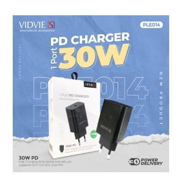 TRAVEL ADAPTER CHARGER VIDVIE'S SUPER FAST CHARGING 30W PLE014
