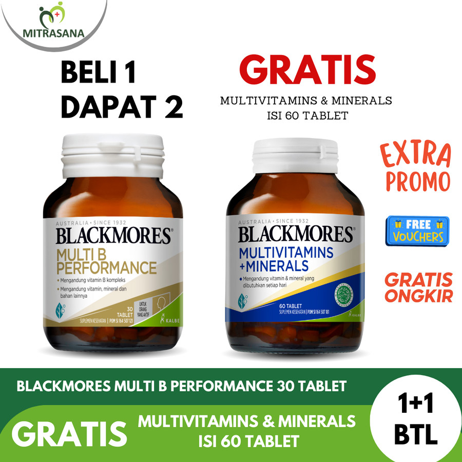 Blackmores Multi B Performance 30 Gratis Blackmores Multivitamins Dan Minerals 60 Tablet