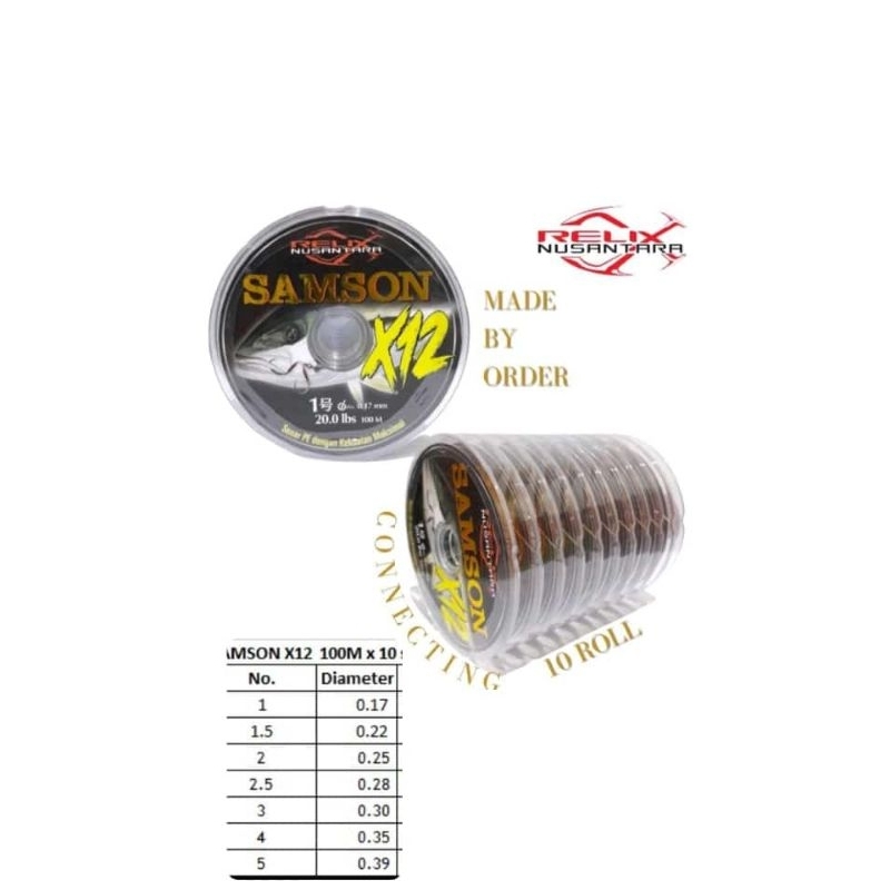 SENAR PE RELIX NUSANTARA SAMSON X12 100M (CONNECTING)