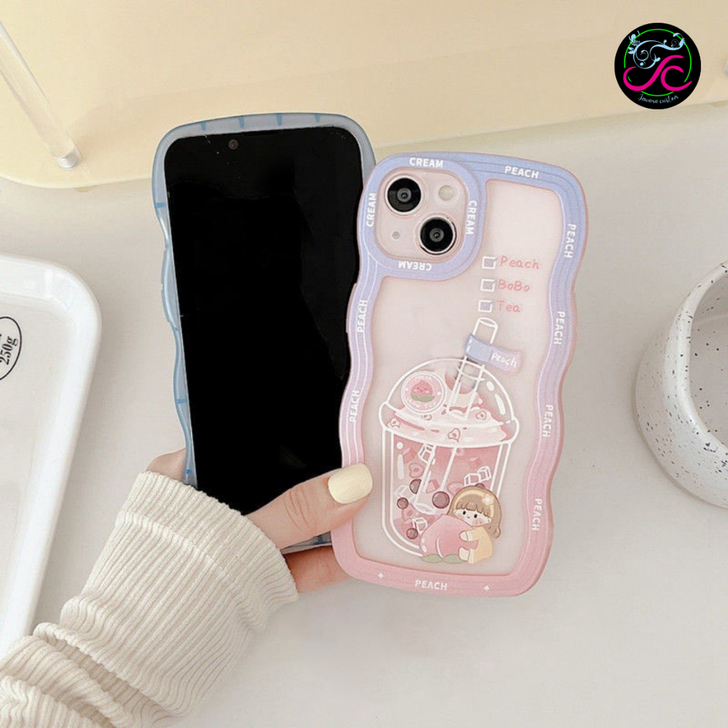 CUSTOM SOFTCASE WAVE GELOMBANG CLEAR CUSTOM BOBA FOR XIAOMI REDMI A1 PLUS 4A 5A 6A 8 9A 9C 10A 10 10