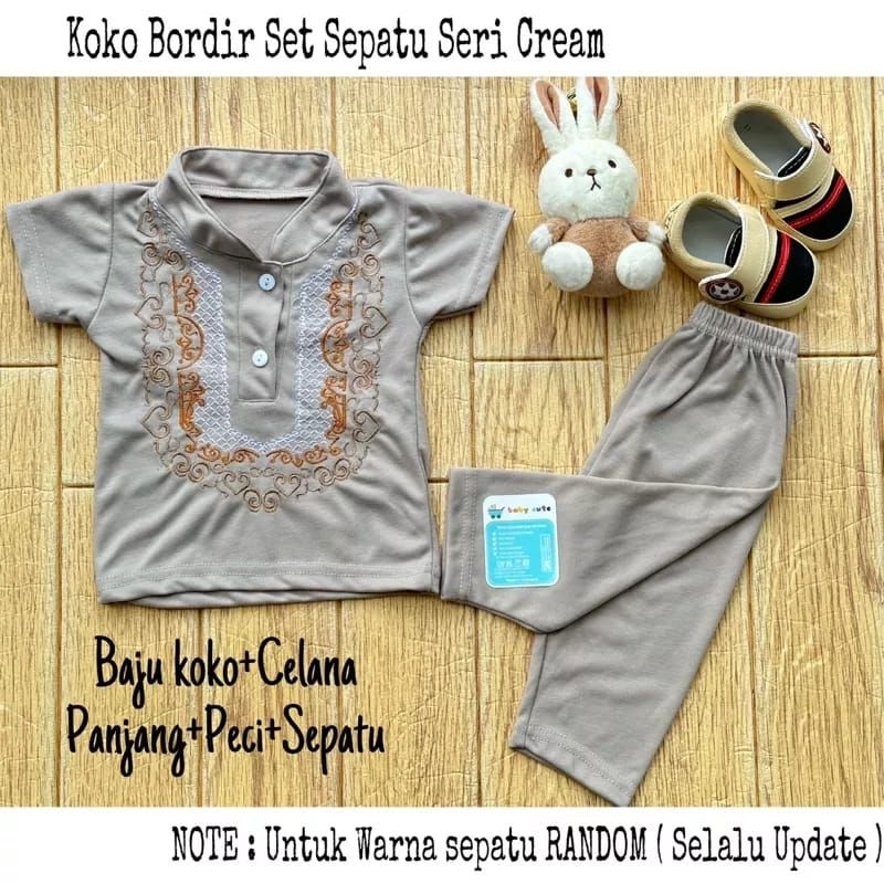 Baju Koko bayi plus peci Jumper koko bayi baju muslim bayi SNI Sale 7.7