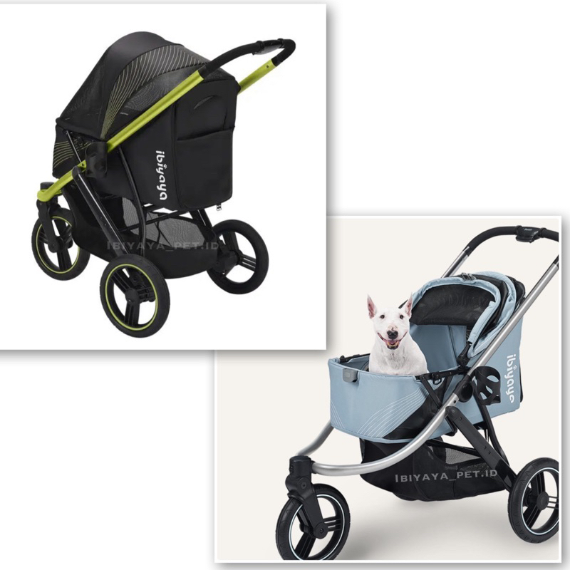 LUXURY PET STROLLER IBIYAYA THE BEAST PET JOGGING DOUBLE BREAKS