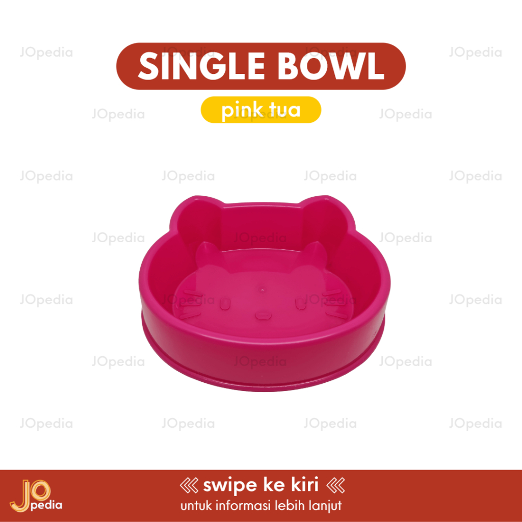 SINGLE BOWL KITTY Tempat Makan Kucing Anjing Mangkok Feeder