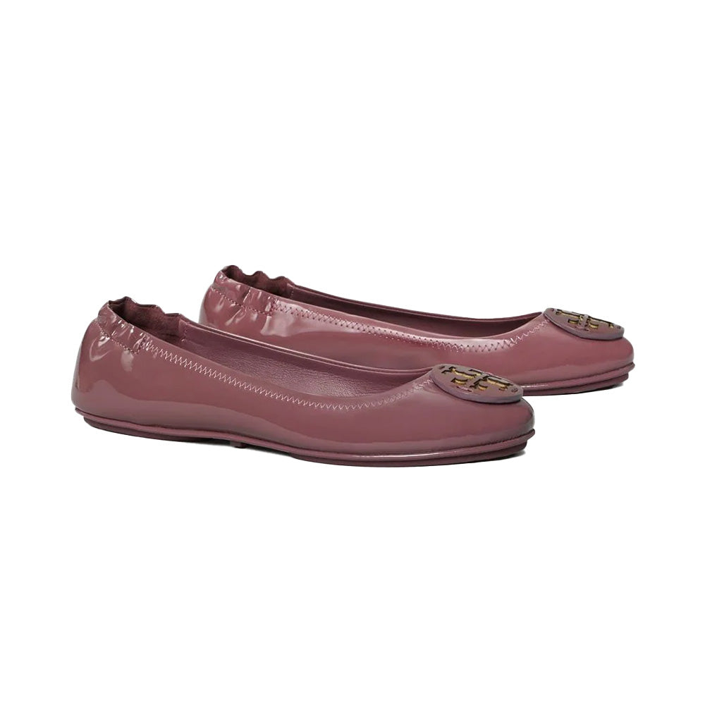 Try Burch Minnie Travel Ballet Patent Leather Vintage Eggplant