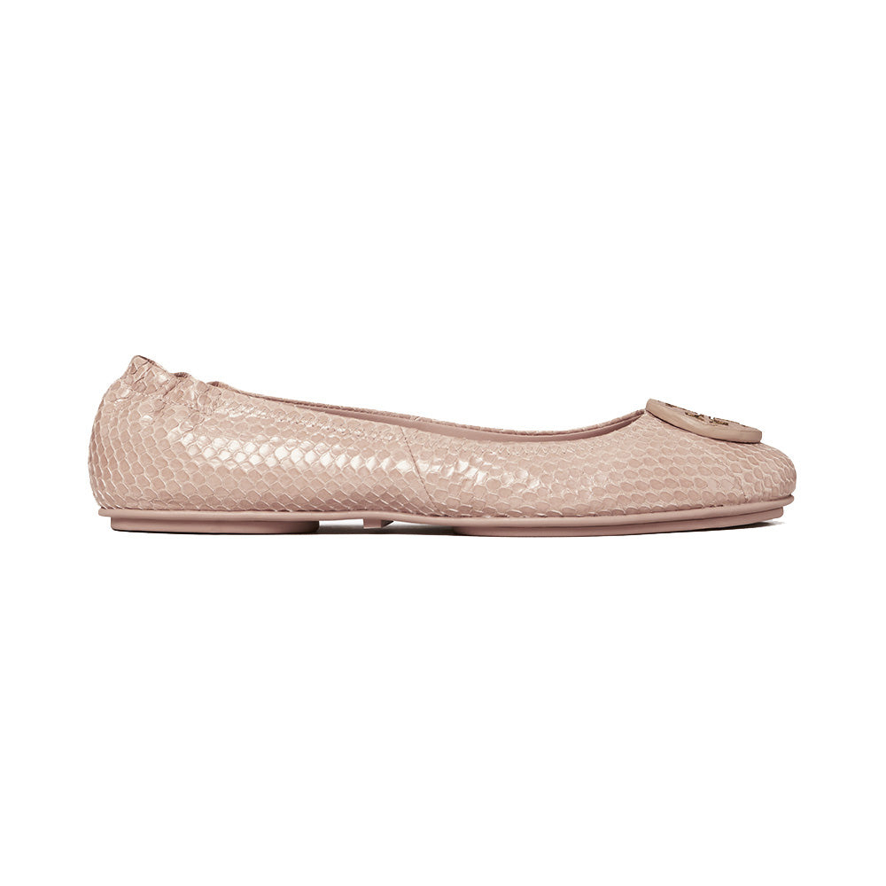 Try Burch Minnie Travel Ballet Water Snake Leather Meadowsweet