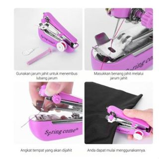 Mesin Jahit Mini Portable / Spring Come Mini Sewing Kit Stapless / Steples Mesin Jahit Tangan Manual / Souvenir Wedding Pernikahan Unik Lucu [MF]