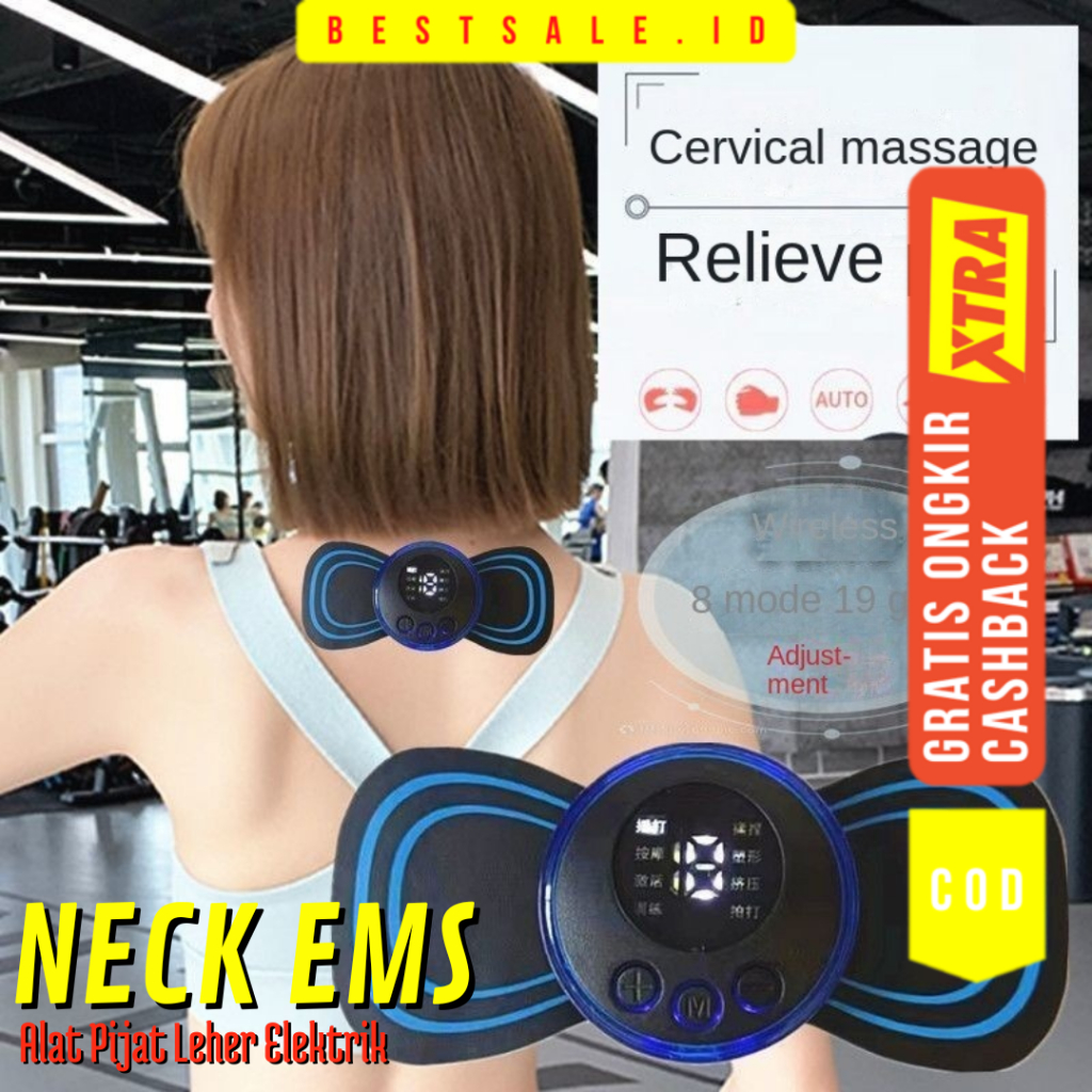 Alat Pijat Leher Elektrik Portable EMS - Neck Cervical Massager Electric Stimulator