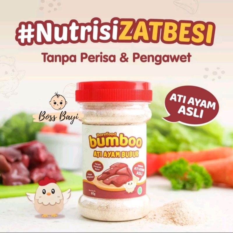 BUMBOO - Kaldu Bubuk Bahan Alami Tanpa MSG, Gula, Garam, 100% Asli Ayam/Jamur/Sapi/Ati Ayam/Teri cocok untuk MPASI