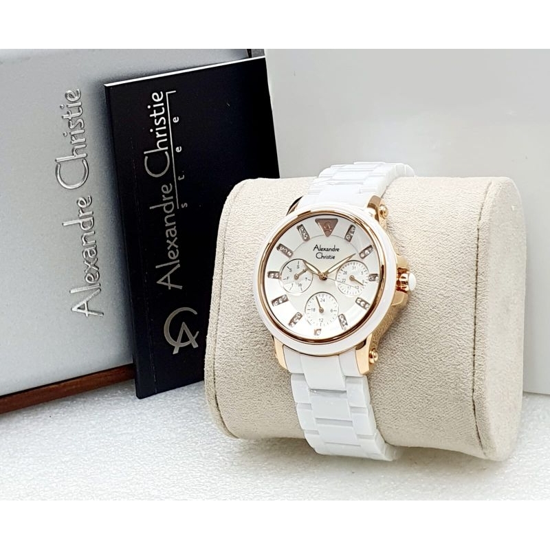 JAM TANGAN WANITA ALEXANDRE CHRISTIE AC 2375 / AC2375 CERAMIC ORIGINAL