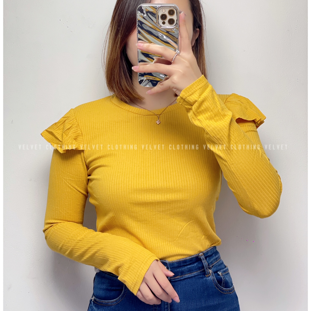 Blouse Long Sleeve Knit / Atasan Wanita Lengan Panjang Rajut / Blouse Longslevee Knit 4726