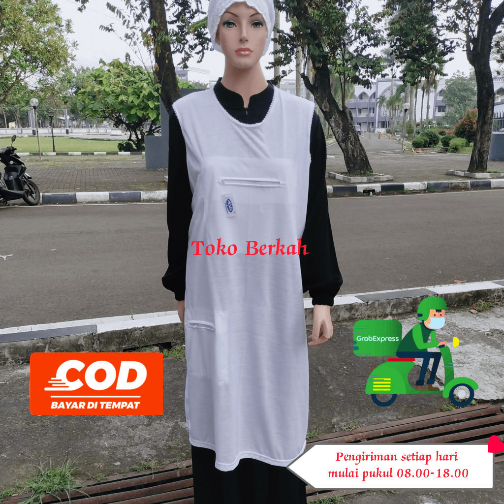 Dalaman Gamis panjang saku Doraemon bahan katun merek alif