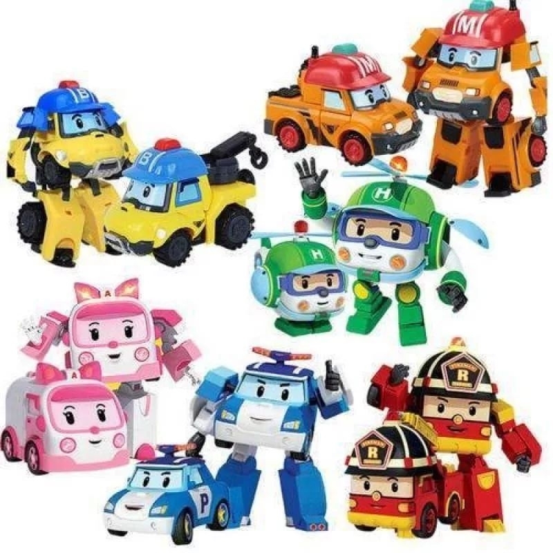 MAINAN ANAK ROBOT POLI SET KEMASAN BOX SNI /MAINAN FIGURE ROBOT BERUBAH JADI MOBIL /ROBOTCAR POLY MAINAN KELUARGA