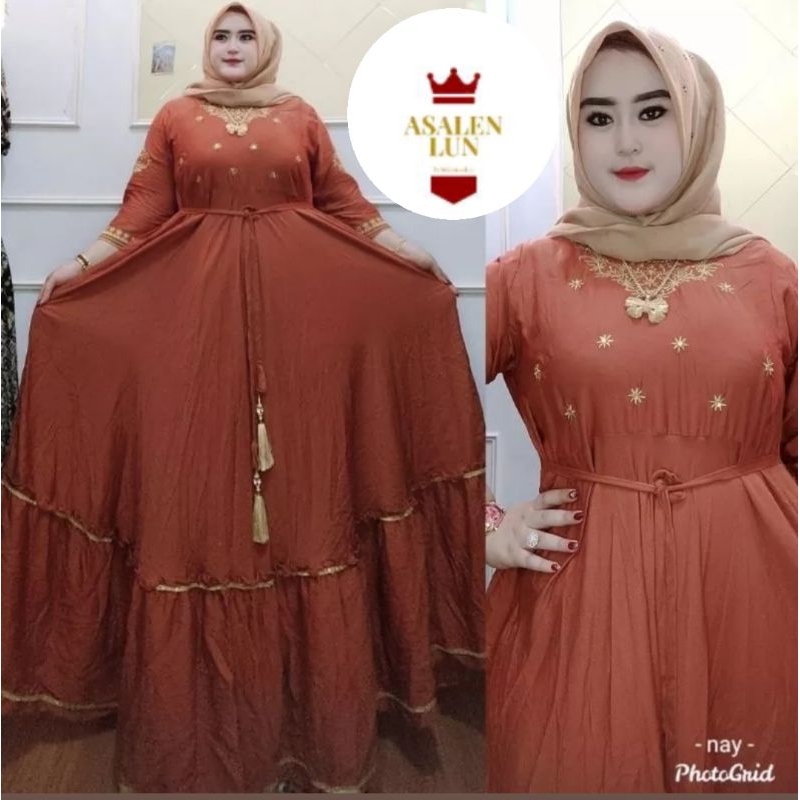 ASALENLUN Gamis Terbaru NEW bordir viral TIKTOK