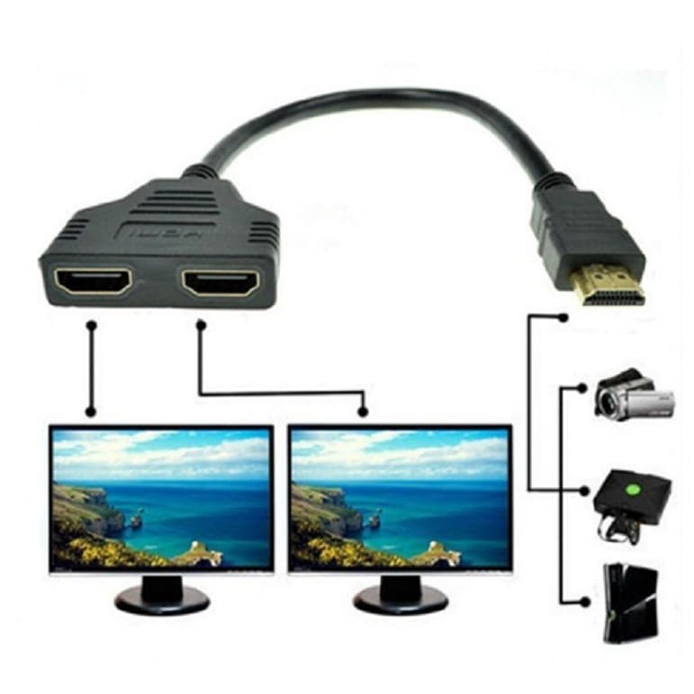 TUKUYU-PROMO Kabel HDMI SPLITER 2 Port Tanpa Power / 1 Input Ke 2 OutpuT