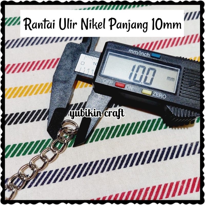 1 Meter Rantai Ulir Besi 8x10mm Bahan Nikel Warna Silver