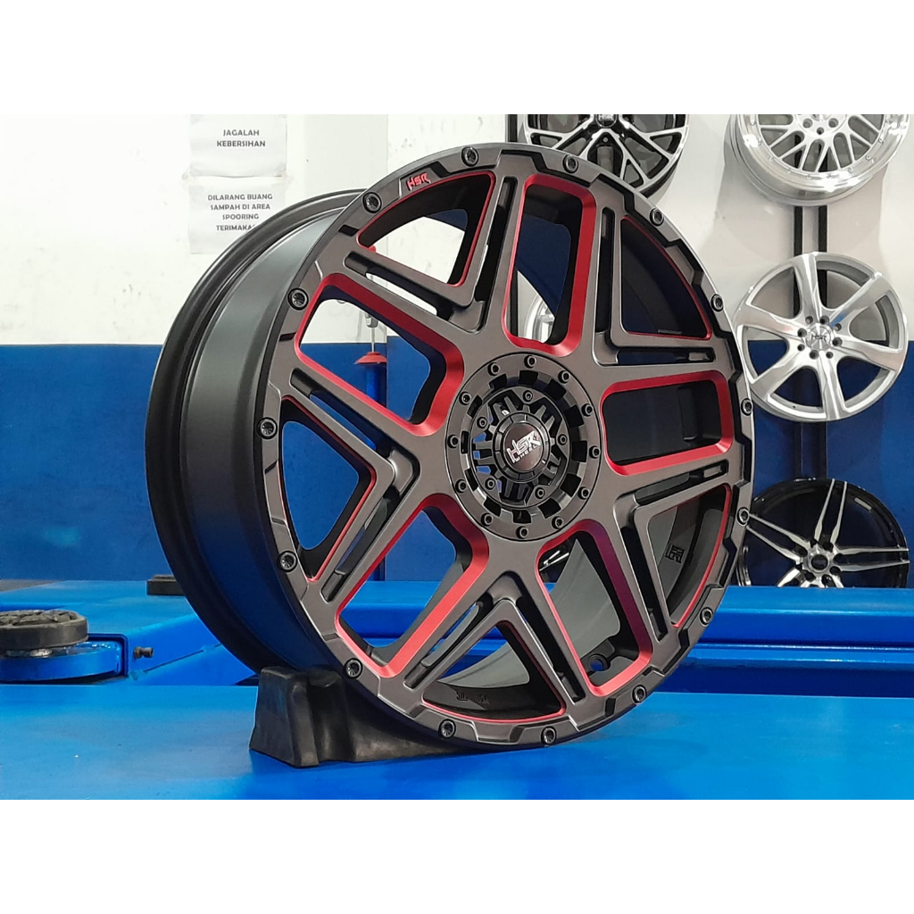 VELG RACING HSR RING 17 PCD H8X100-114,3 - PCD MOBIL HONDA JAZZ MOBILIO CITY