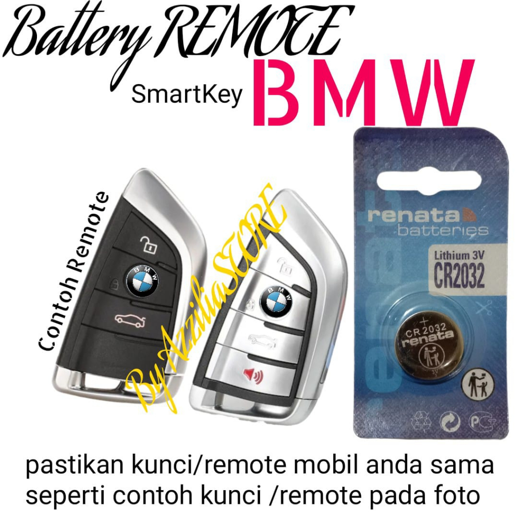 Baterai Battery Batrai Batre Batere Untuk Remote Remot Smart Key Smartkey Kunci Mobil Bmw X1 X3 X4 X