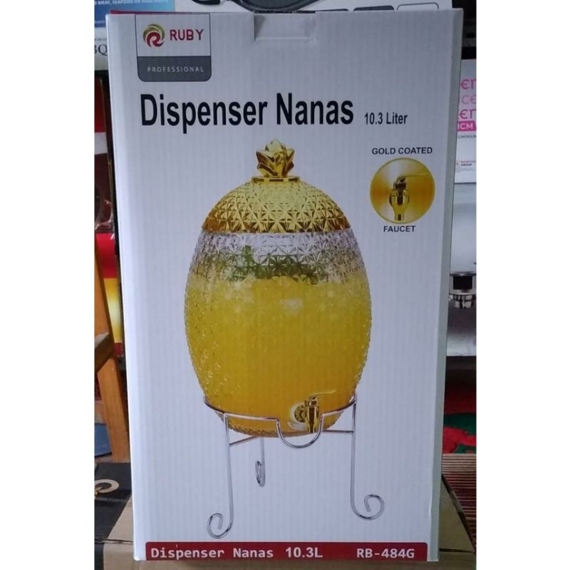 Dispenser Kaca RUBY RB-484 Pineapple Beverage Dispenser 10L