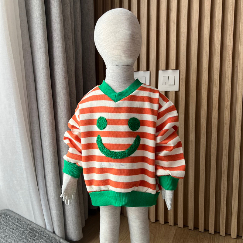 Stripe smile sweater | sweater crewneck anak