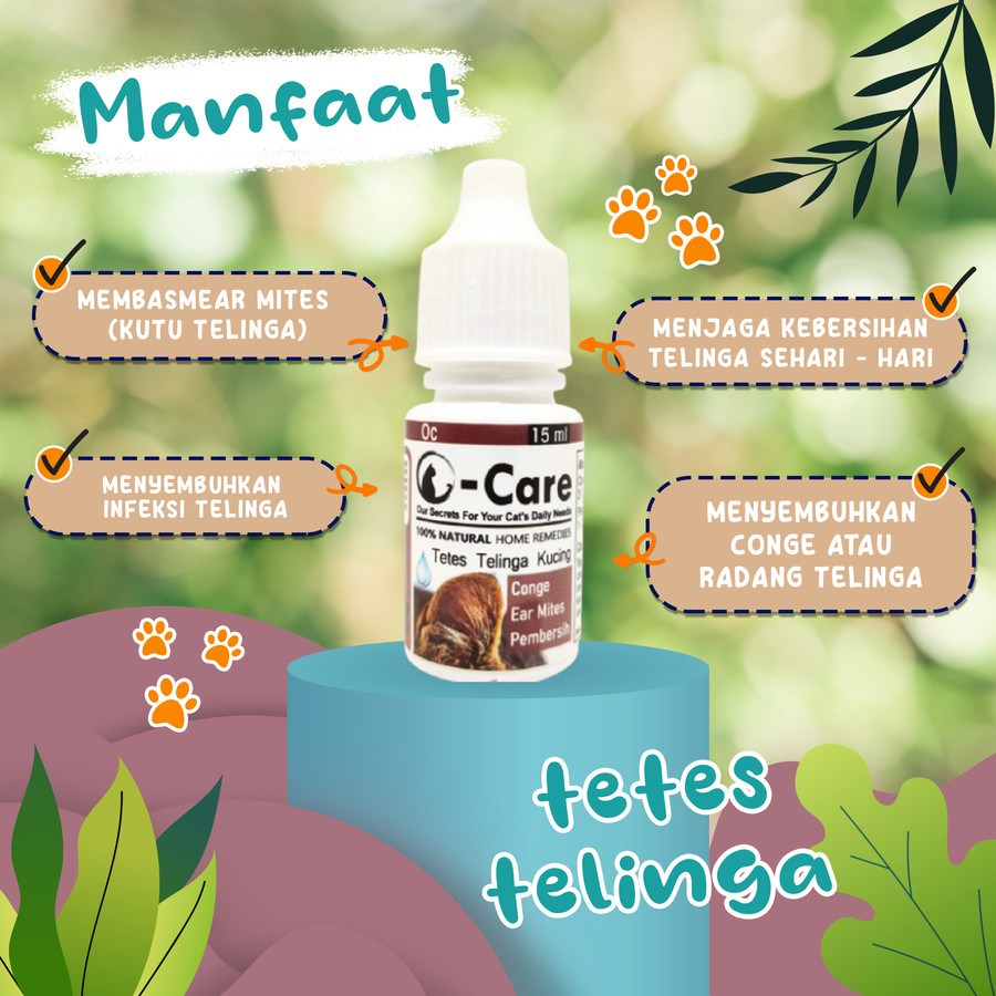 Olive Care Tetes Telinga Kucing Conge Ear Mites Infeksi Cair Pembersih