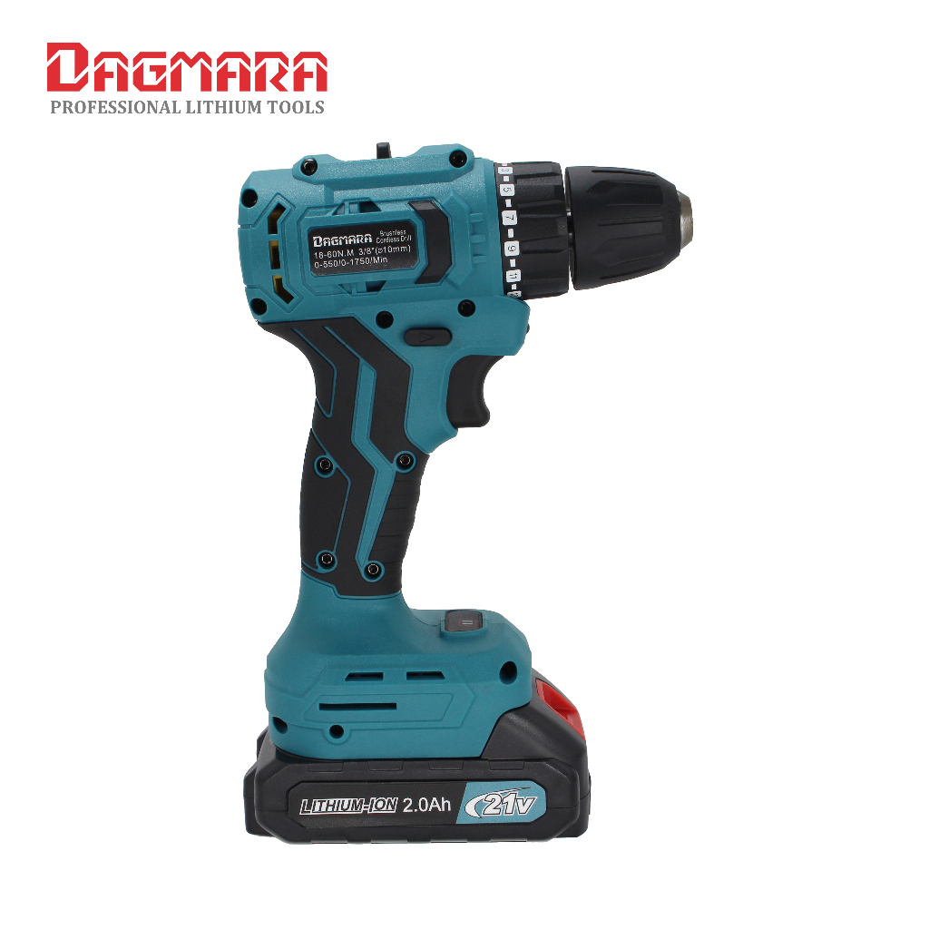 Dagmara 21V Brushless Cordless Screwdriver Drill with 10mm Drilling diameter Li-Ion Cordless Drill