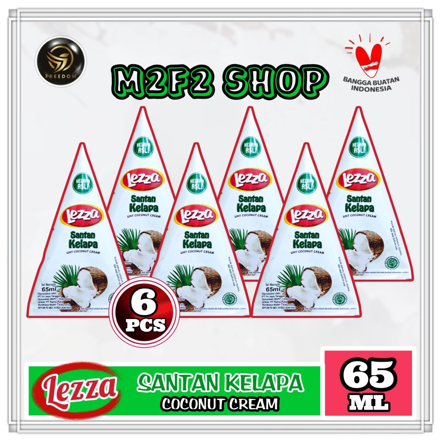 

Lezza Santan Kelapa Asli | Coconut Cream Original UHT - 65 ml (Kemasan 6 Pcs)
