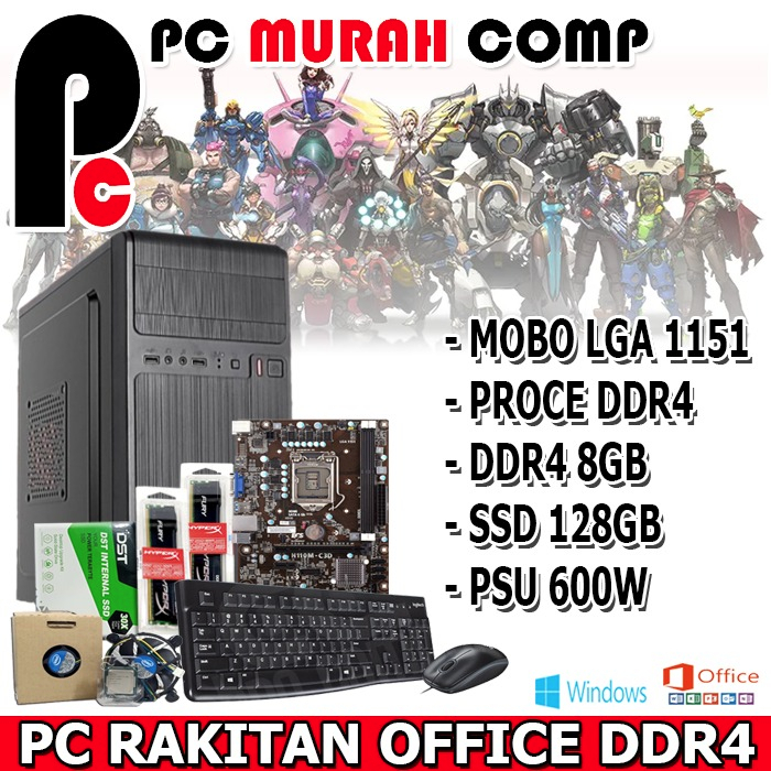 PC KOMPUTER RAKITAN INTEL LGA 1151 DDR4 CORE I3 / I5 GAMING / DESIGN