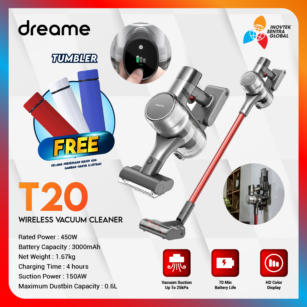 Dreame T20 Cordless Vacuum Cleaner - Penghisap Penyedot Debu