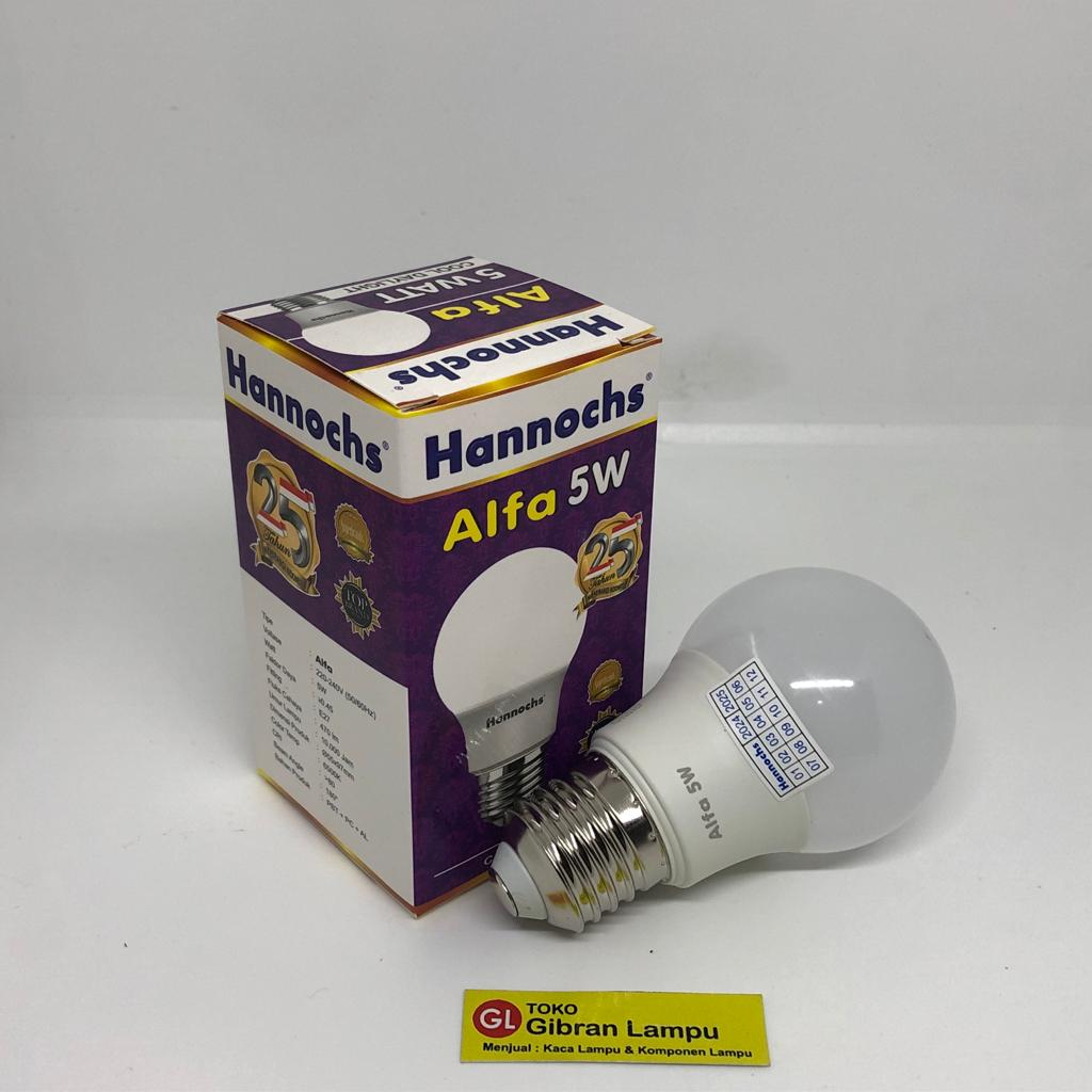 Lampu LED Hannochs Alfa 3w 5w 7w 9w 12w 15w 20w - Bohlam LED Kapsul Hemat Energi All Varian Watt