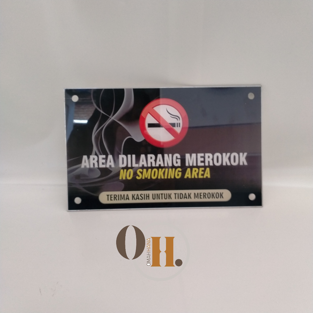 

Papan Akrilik No Smoking Area - Akrilik Area Dilarang Merokok