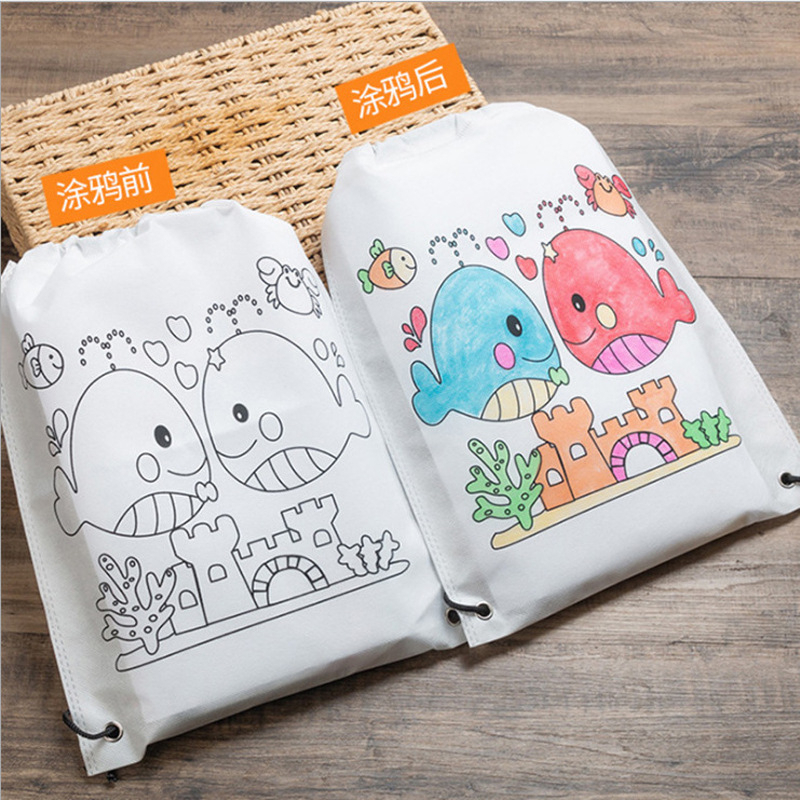 GrosirJMK - DIY Cat Ransel / Mewarnai Tas Ransel Serut / Mainan Edukasi DIY