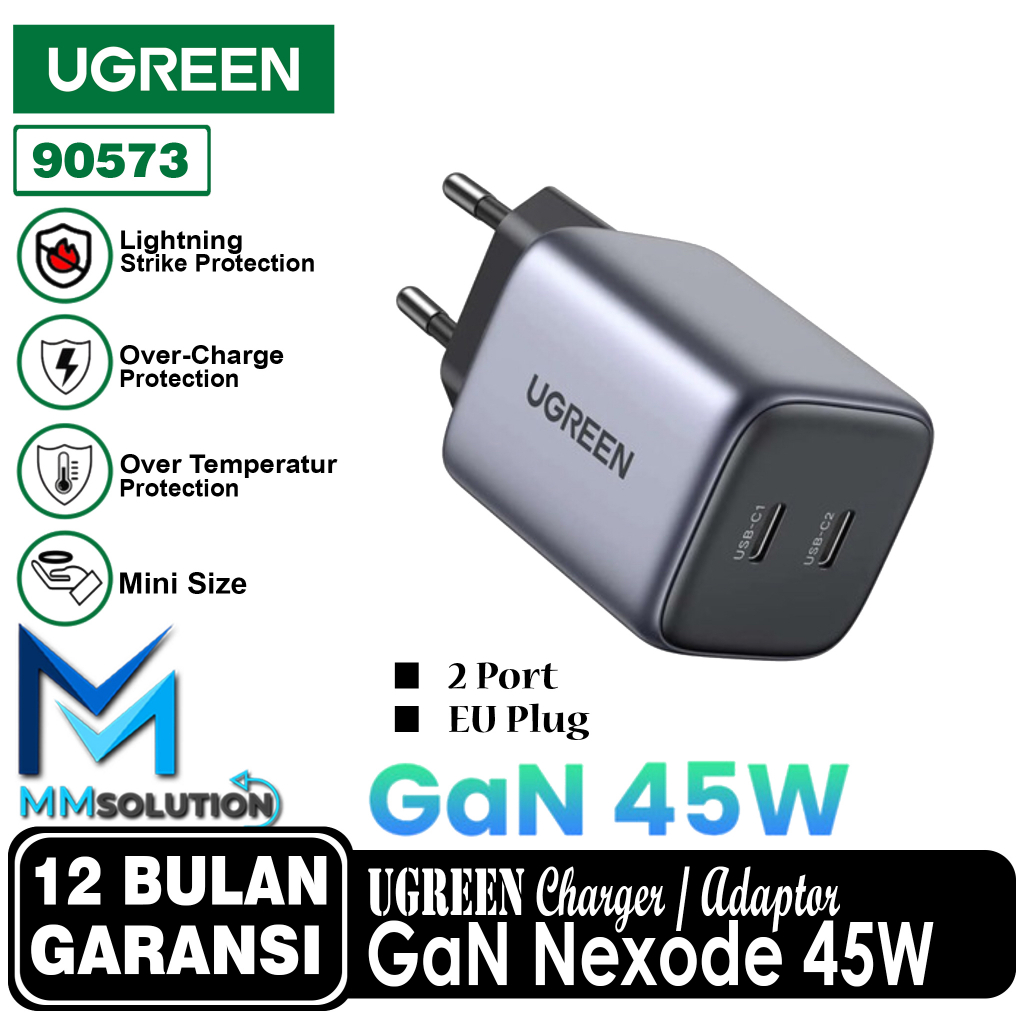 UGREEN Kepala Charge Nexode Gan 200W 100W 65W 45W 30W 20W PPS PD QC - GaN NEXODE 20W