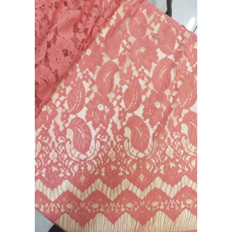 Bakal Kebaya Pengantin Brokat Pengantin Semi Italy Premium 3 mtr dan 1,5 mtr