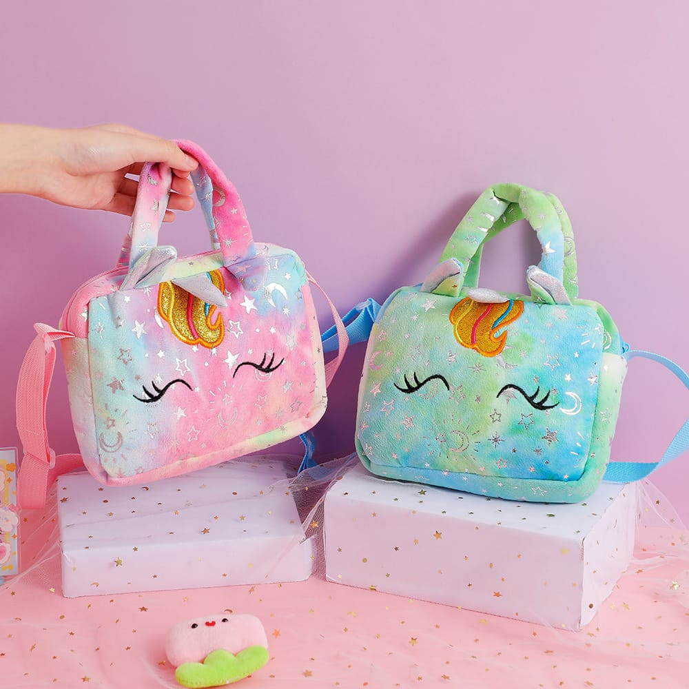 Sling Bag UNI STAR Tas selempang unicorn Lucu Tas Jalan Jalan Anak Lucu Dan Menggemaskan Kado Ultah Anak Perempuan