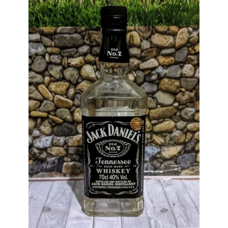 Promo  Botol bekas minuman Miras import Jack Daniels /Jackd/JD/koleksi/pajangan/hiasankamar