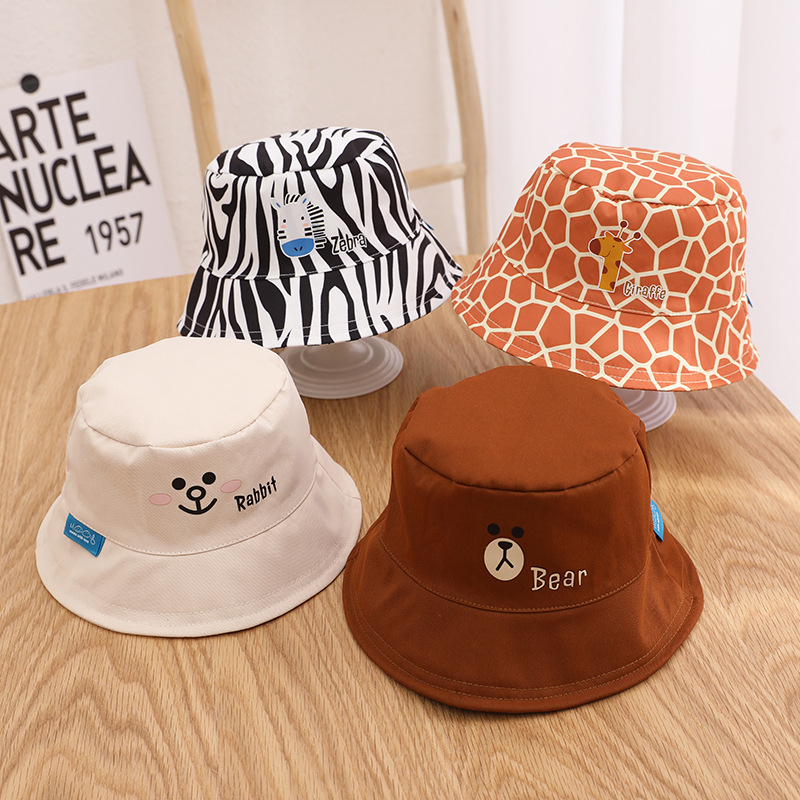 Topi Bucket Anak Peremuan Laki Laki Sablon Rabbit Bear 2-8 Tahun