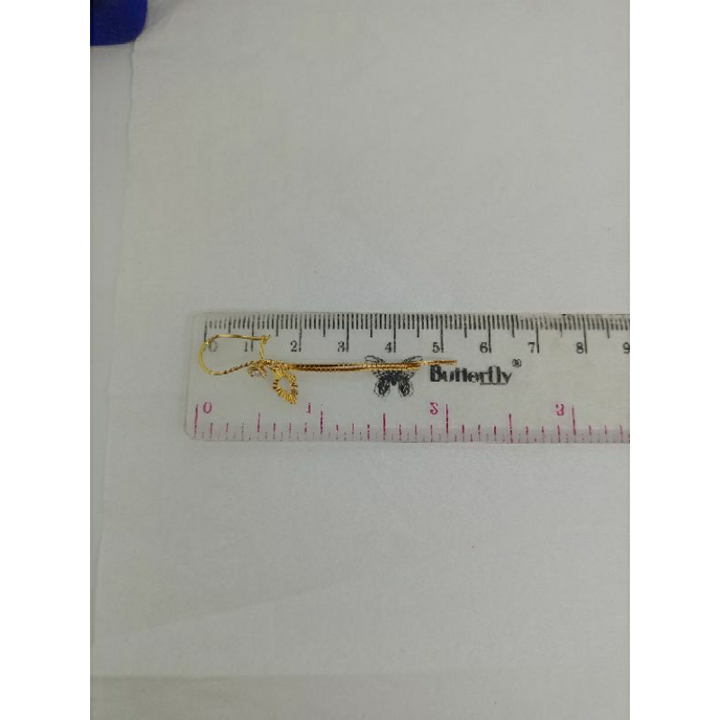 anting kait rumbay+daun ukir/perak asli silver 925 lapis emas/perhiasan fashion wanita terbaru