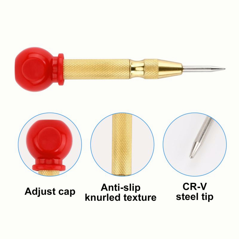 Automatic Center Punch Penanda Titik Bor 130mm Alat Penanda Titik Tengah Bor Drip Center Punch Set