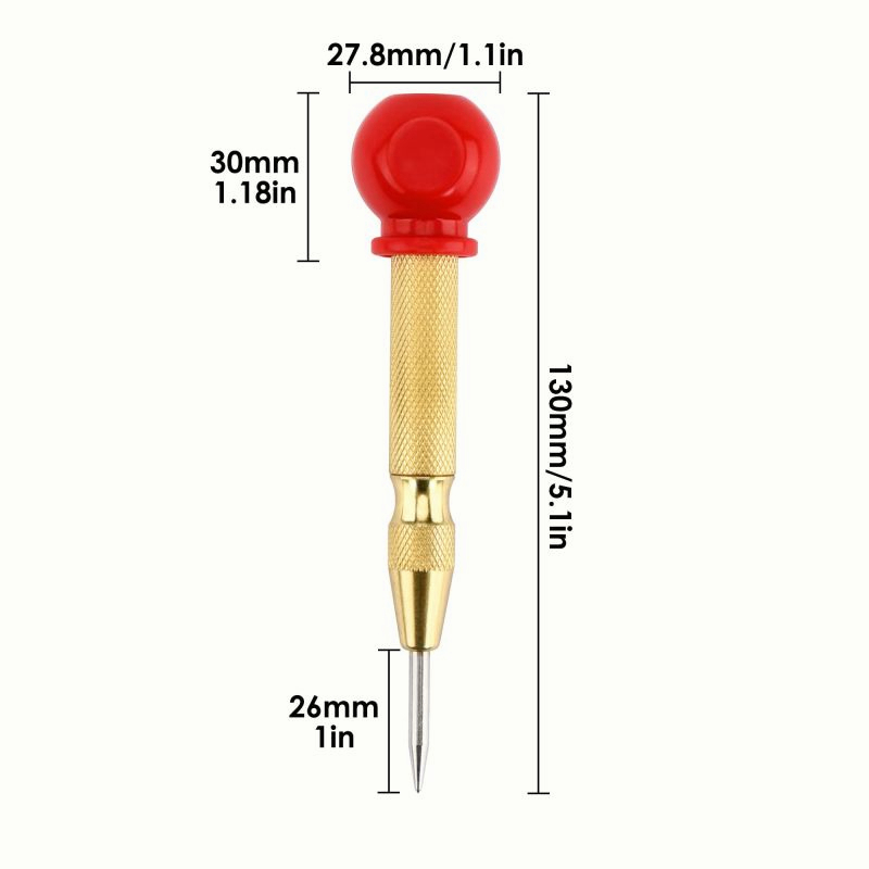 Automatic Center Punch Penanda Titik Bor 130mm Alat Penanda Titik Tengah Bor Drip Center Punch Set