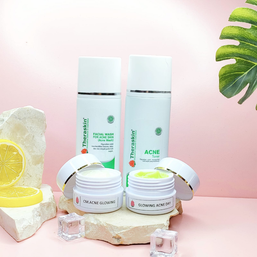 Paket Acne double glowing theraskin/Paket Acne Glowing