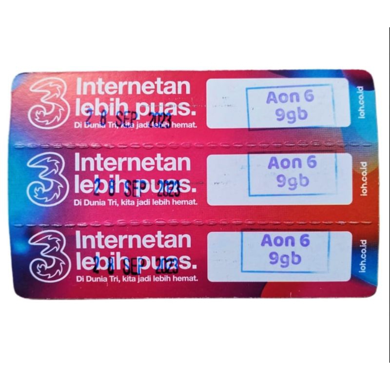 VOUCHER TRI AON 6 (9GB)