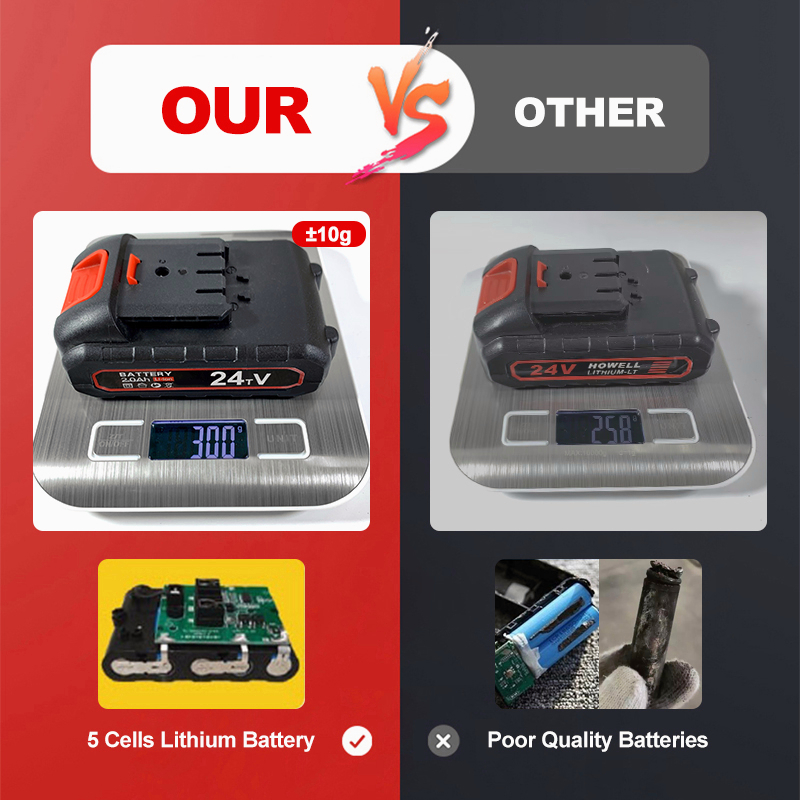 Rechargeable bor baterai wrench Baterai lithium-ion berkualitas baterai listrik tanpa kabel yang dapat diisi ulang