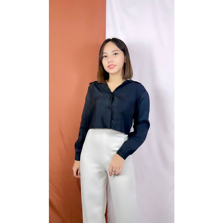 Long LEXA SAKURA / ATASAN KEMEJA CROP WANITA